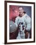 Astronaut James Lovell in Apollo Spacesuit-null-Framed Premium Photographic Print