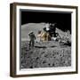 Astronaut Jim Irwin Saluting the American Flag During the Apollo 15 Mission, 1971-null-Framed Photographic Print