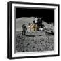 Astronaut Jim Irwin Saluting the American Flag During the Apollo 15 Mission, 1971-null-Framed Photographic Print