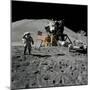 Astronaut Jim Irwin Saluting the American Flag During the Apollo 15 Mission, 1971-null-Mounted Photographic Print