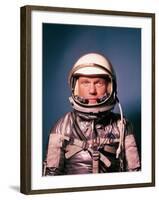 Astronaut John Glenn in a Mercury Program Pressure Suit and Helmet-Ralph Morse-Framed Premium Photographic Print