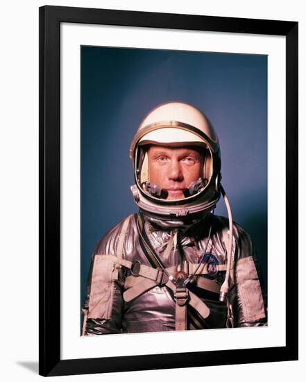 Astronaut John Glenn in a Mercury Program Pressure Suit and Helmet-Ralph Morse-Framed Premium Photographic Print