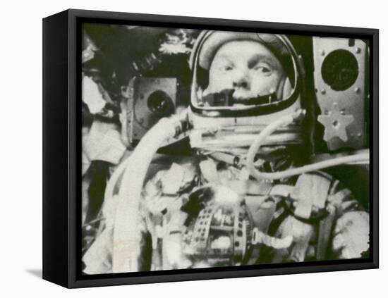 Astronaut John Glenn in Earth Orbit-null-Framed Stretched Canvas