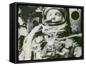 Astronaut John Glenn in Earth Orbit-null-Framed Stretched Canvas