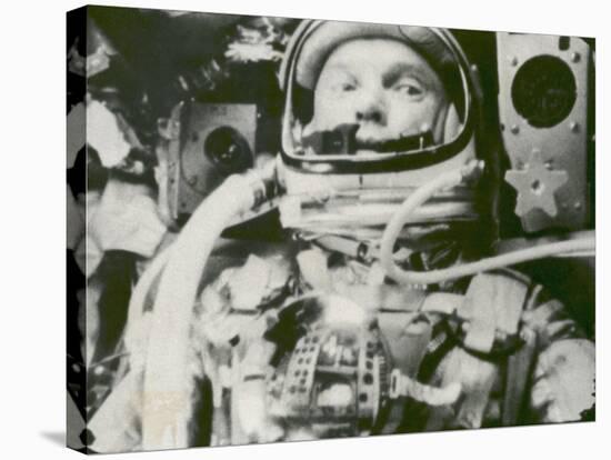 Astronaut John Glenn in Earth Orbit-null-Stretched Canvas