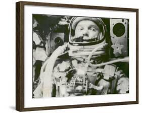 Astronaut John Glenn in Earth Orbit-null-Framed Photo