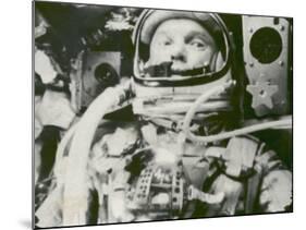 Astronaut John Glenn in Earth Orbit-null-Mounted Photo