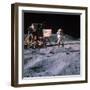 Astronaut John Young During Apollo 16 Moon Walk-null-Framed Premium Photographic Print