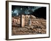 Astronaut on an Alien World Discovers an Artifact That Indicates Past Intelligent Life-null-Framed Art Print