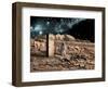 Astronaut on an Alien World Discovers an Artifact That Indicates Past Intelligent Life-null-Framed Art Print