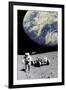 Astronaut on Moon with Earth-Science Photo Library-Framed Photographic Print