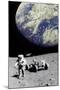Astronaut on Moon with Earth-Science Photo Library-Mounted Photographic Print
