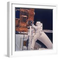 Astronaut on Shuttle Mission 41-C, 1984-null-Framed Photographic Print