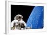 Astronaut Performing a Spacewalk-null-Framed Premium Photographic Print