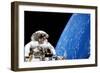 Astronaut Performing a Spacewalk-null-Framed Photographic Print