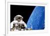 Astronaut Performing a Spacewalk-null-Framed Photographic Print