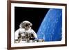 Astronaut Performing a Spacewalk-null-Framed Photographic Print