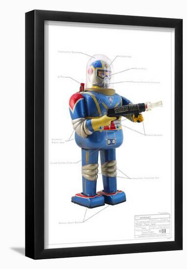 Astronaut Robot-null-Framed Poster