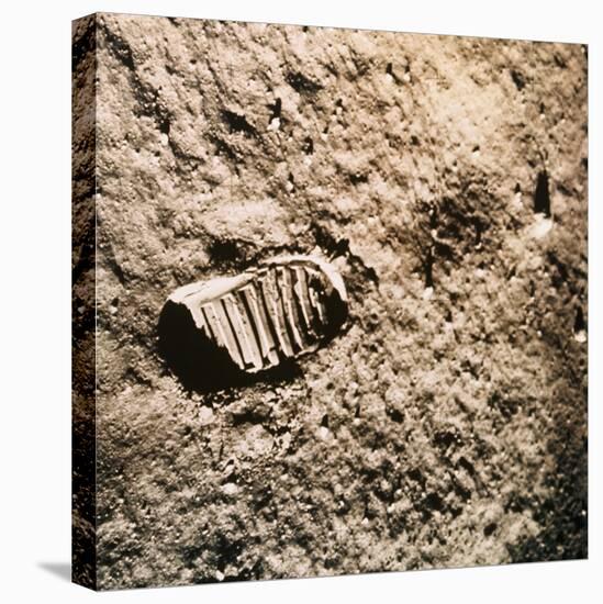 Astronaut's Footprint on the Moon-null-Stretched Canvas