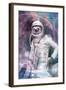 Astronaut Sloth-null-Framed Art Print