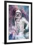 Astronaut Sloth-null-Framed Art Print