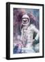 Astronaut Sloth-null-Framed Art Print