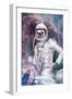 Astronaut Sloth-null-Framed Art Print