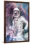 Astronaut Sloth-null-Framed Art Print