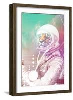 Astronaut Tiger-null-Framed Art Print