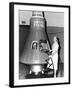 Astronaut Trainees Jerrie Cobb Stands Next to a Mercury Spaceship Capsule-null-Framed Photo