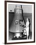 Astronaut Trainees Jerrie Cobb Stands Next to a Mercury Spaceship Capsule-null-Framed Photo