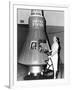 Astronaut Trainees Jerrie Cobb Stands Next to a Mercury Spaceship Capsule-null-Framed Photo