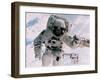 Astronaut Walking in Space-David Bases-Framed Premium Photographic Print