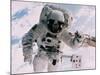 Astronaut Walking in Space-David Bases-Mounted Photographic Print