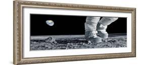 Astronaut Walking on the Moon-Detlev Van Ravenswaay-Framed Photographic Print