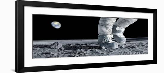 Astronaut Walking on the Moon-Detlev Van Ravenswaay-Framed Photographic Print