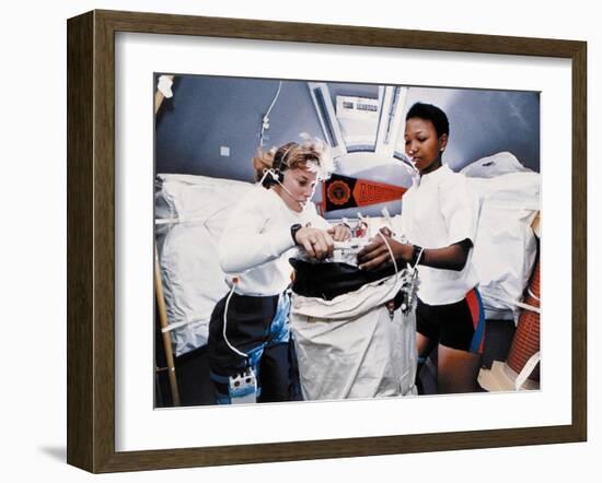 Astronauts Dr Jan Davis and Dr Mae Jemison, Mission Specialists on Space Shuttle Endeavor Mission-null-Framed Photo