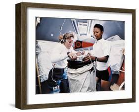 Astronauts Dr Jan Davis and Dr Mae Jemison, Mission Specialists on Space Shuttle Endeavor Mission-null-Framed Photo