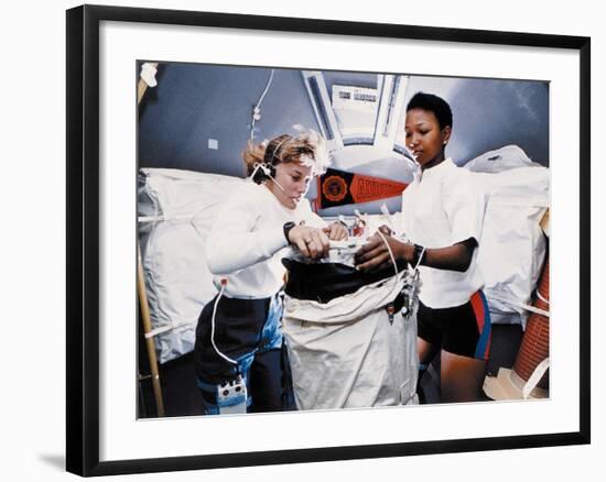 Astronauts Dr Jan Davis and Dr Mae Jemison, Mission Specialists on Space Shuttle Endeavor Mission-null-Framed Photo