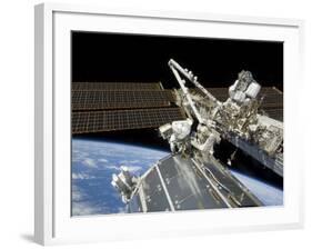 Astronauts Perform a Series of Tasks on the Exterior of the International Space Station-null-Framed Photographic Print