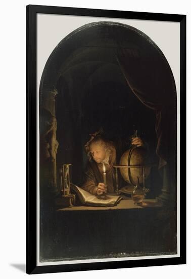 Astronomer by Candlelight, c.1650-Gerrit or Gerard Dou-Framed Giclee Print