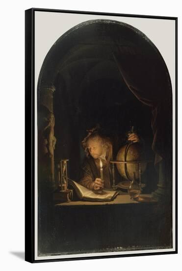 Astronomer by Candlelight, c.1650-Gerrit or Gerard Dou-Framed Stretched Canvas