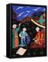 Astronomers and Geographers in a Mountainous Country, Ottoman Miniature, 17th century-null-Framed Stretched Canvas