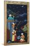 Astronomers While Studying the Moon and the Stars, Ottoman Miniature-null-Mounted Giclee Print