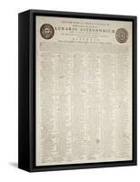 Astronomical Almanac for the Year 1797-null-Framed Stretched Canvas