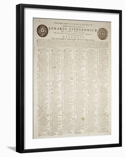 Astronomical Almanac for the Year 1797-null-Framed Giclee Print