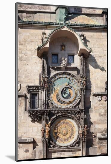 Astronomical Clock at the Old Town Hall, Prague Old Town Square, Prague, Czech Republic-null-Mounted Photographic Print