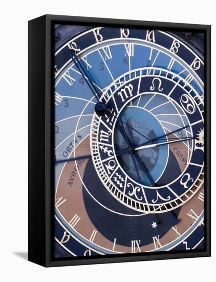 Astronomical Clock, Old Town Hall, Old Town Square, Prague, Czech Republic-Jon Arnold-Framed Stretched Canvas