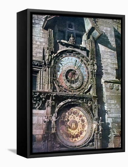 Astronomical Clock, Old Town Hall, Prague, Czech Republic, 1943-null-Framed Stretched Canvas