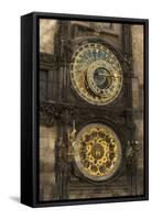 Astronomical Clock, Old Town Hall, Prague, Czech Republic, Europe-Angelo-Framed Stretched Canvas